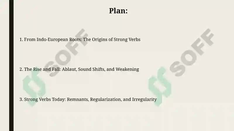The development of strong verbs 2