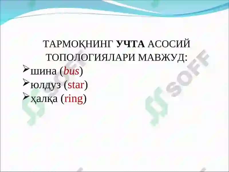 Компьютер тармоқларининг стандартлари 2