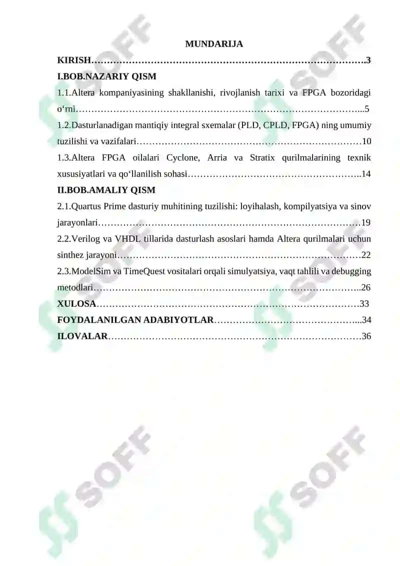 ALTERA DASTURLASH MUHITLARI VA QURILMALARI 2