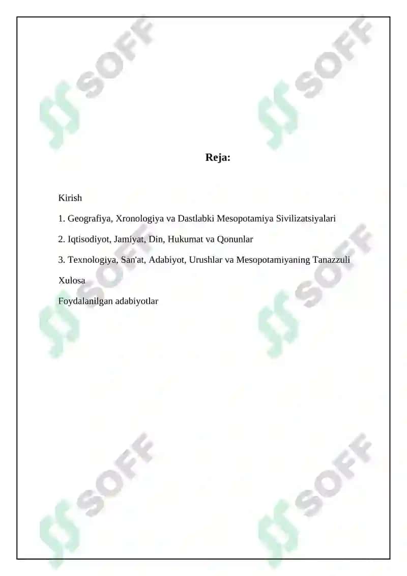 Qadimgi Mesopotamiya tarixi 2