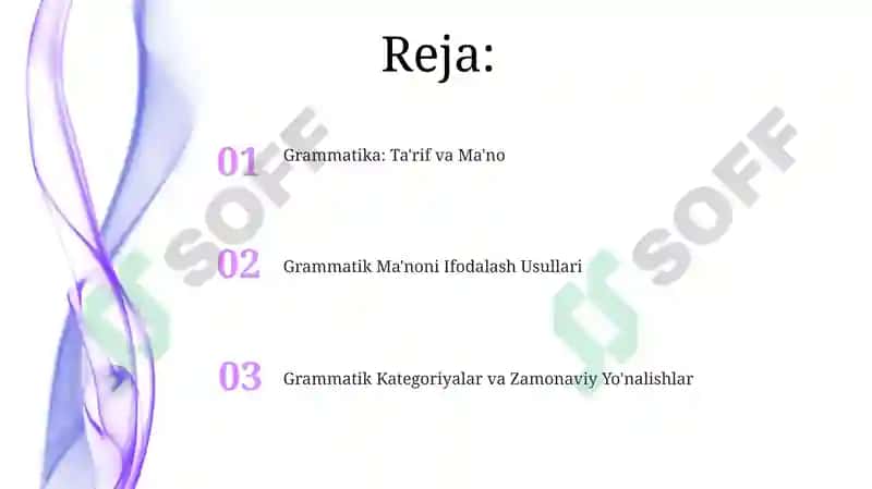 Grammatika: Ta'rif va Ma'no 2
