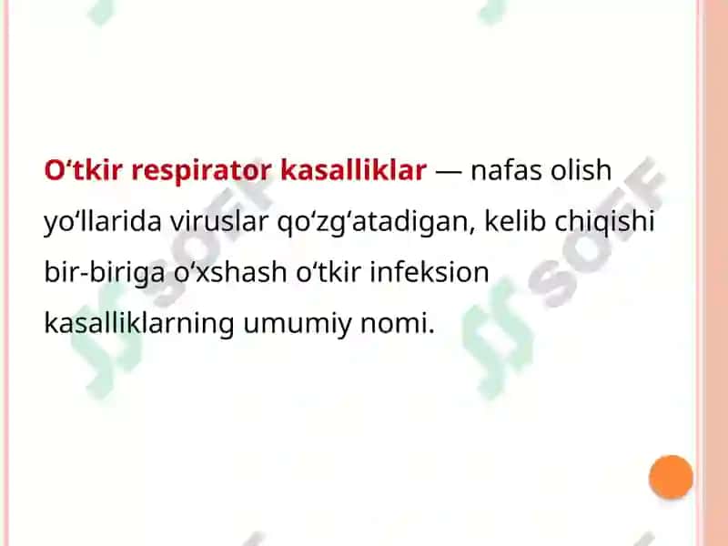 Oʻtkir respirator kasalliklar 2