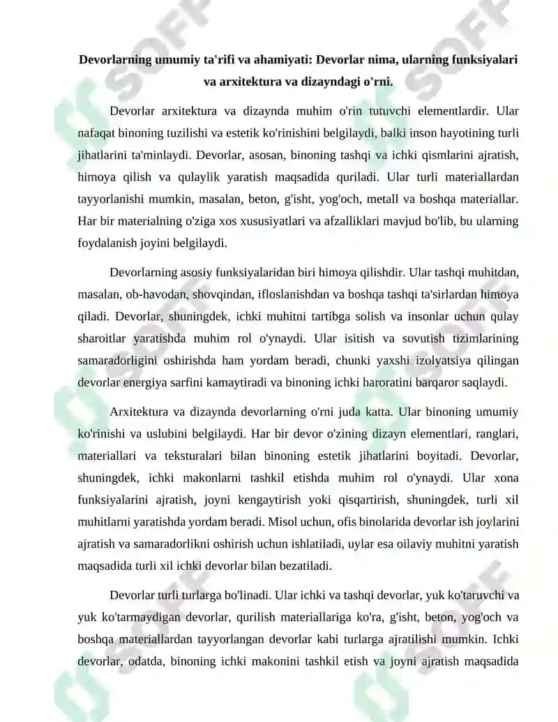 Devorlar turlari 2