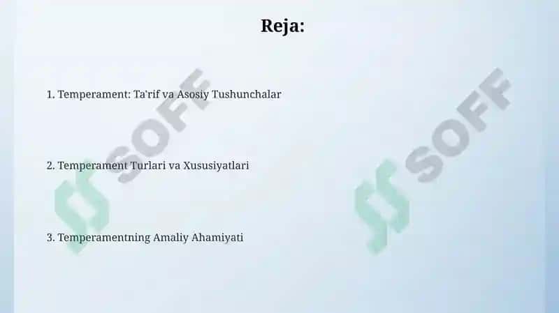 Temperament. Temperament tiplari 2