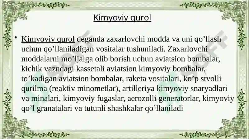 Kimyoviy qurоl 2