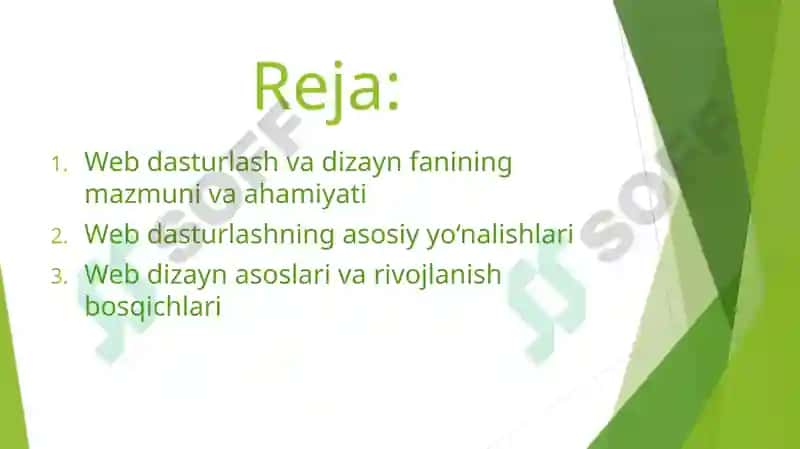 Web dasturlash va Dizayn 2