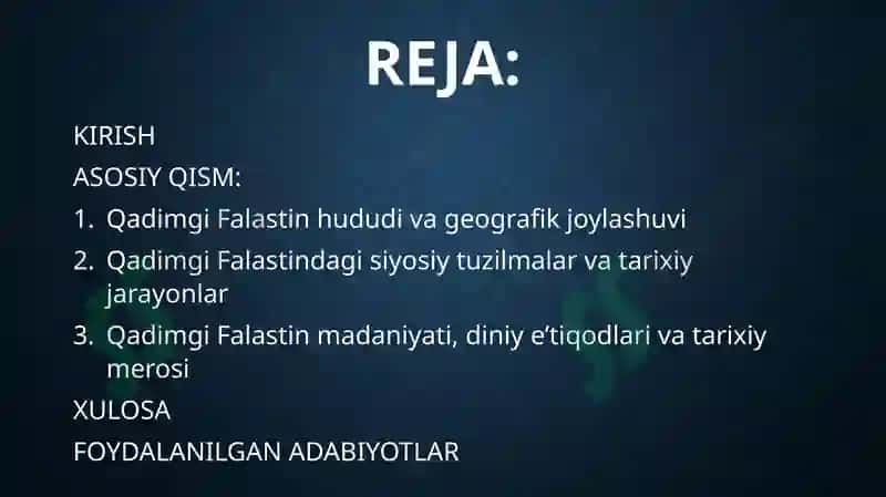 Qadimgi Falastin 2
