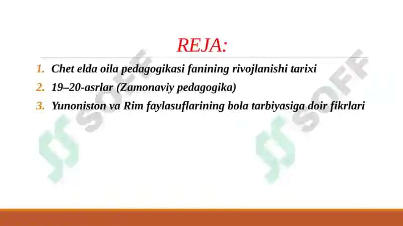 CHET ELDA OILA PEDAGOGIKASI FANINING RIVOJLANISHI TARIXI YUNONISTON VA RIM FAYLASUFLARINING BOLA TARBIYASIGA DOIR FIKRLARINI TADQIQ QILISH. 2