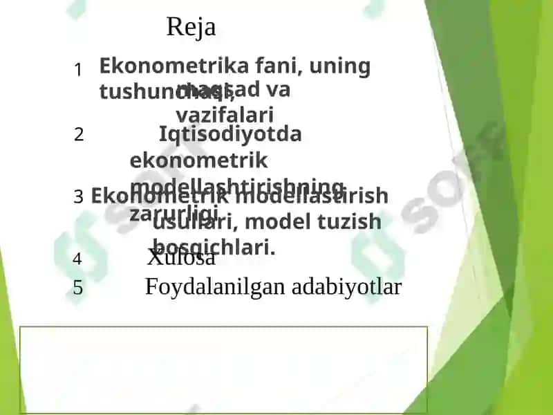 Ekonometrik modellash 2