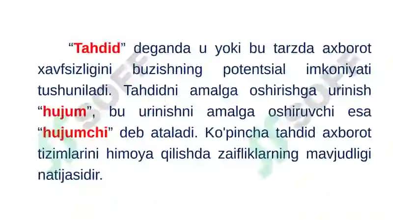Axborot xavfsizligi 2
