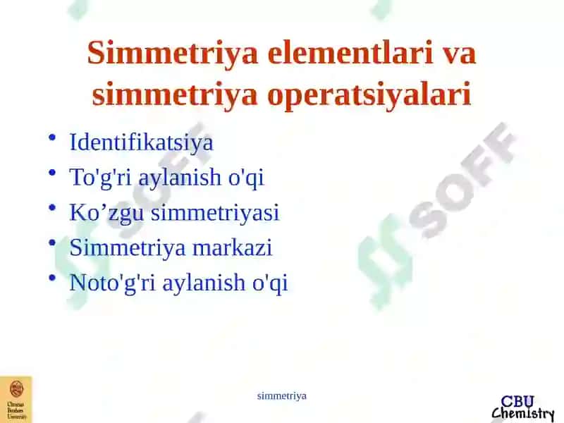 Molekulyar simmetriya 2