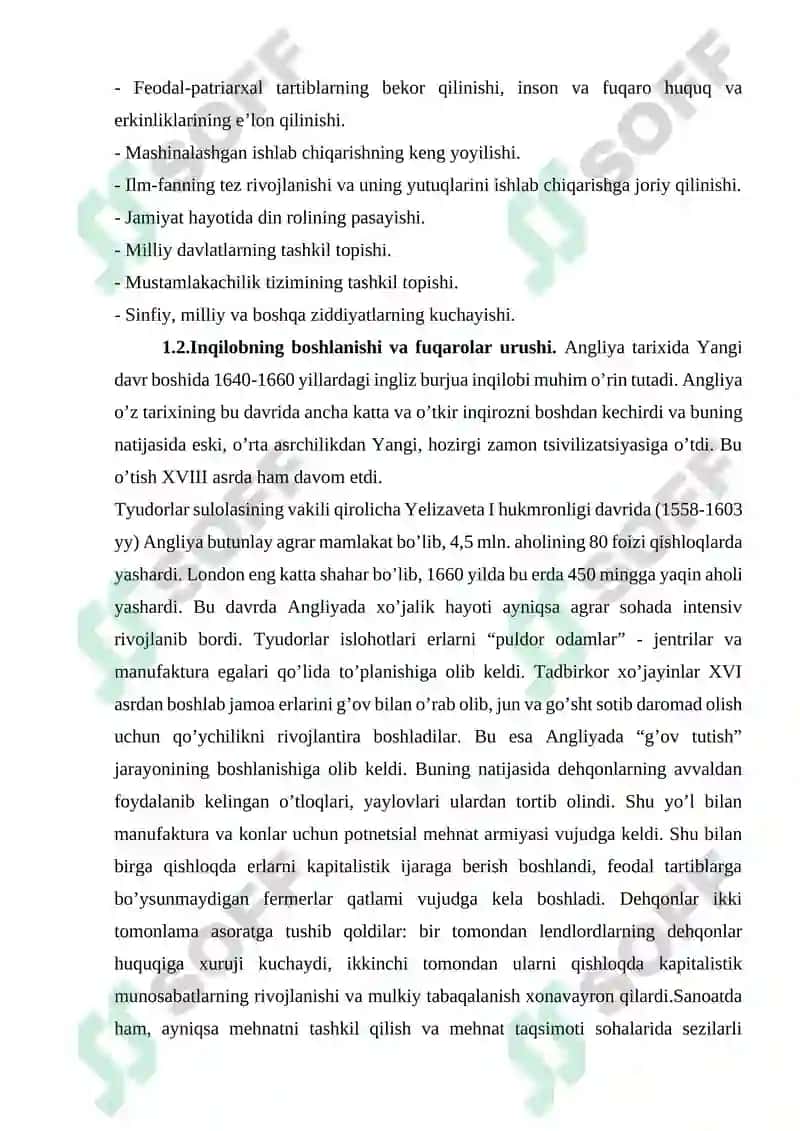 Buyuk Britaniya XVII - XX asr boshida 2