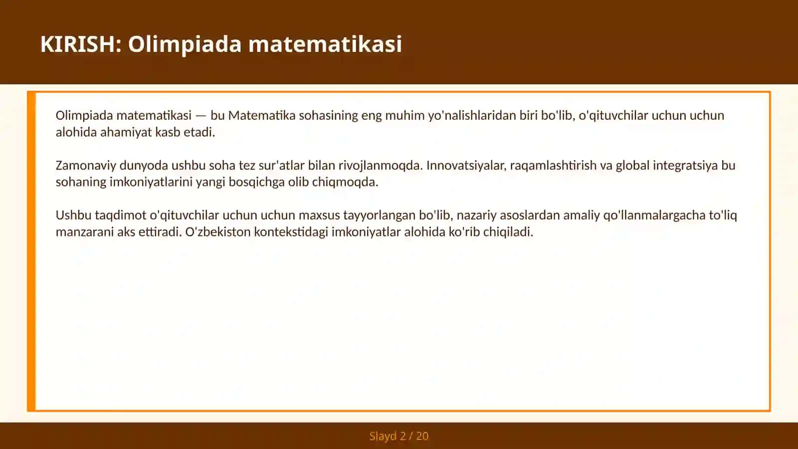 Olimpiada Matematikasi 2