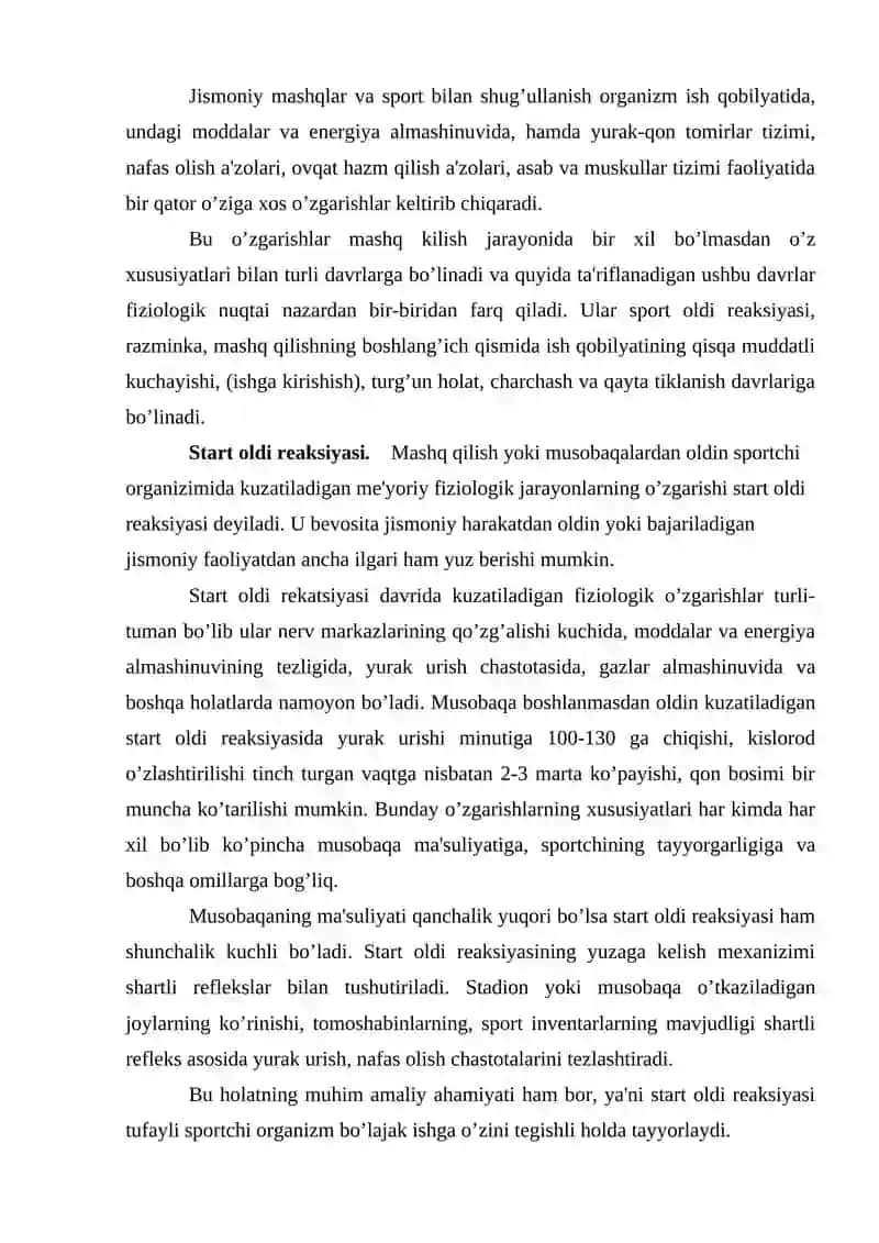 JISMONIY MASHQLARNING TA’SIRINI BELGILOVCHI OMILLAR 2