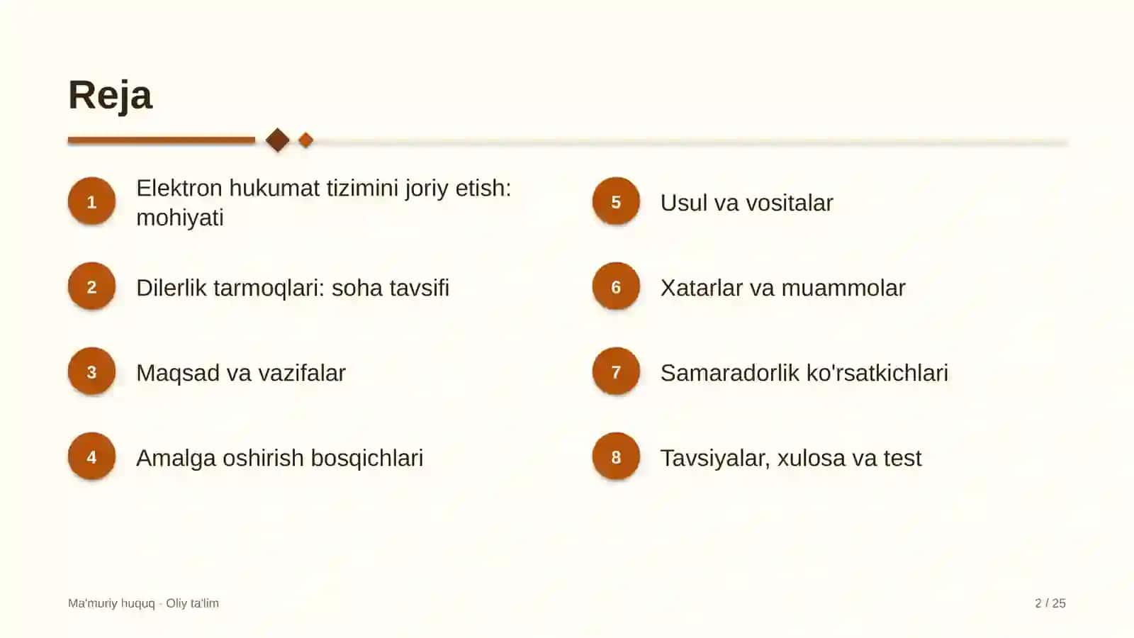 Dilerlik tarmoqlarida elektron hukumat tizimini joriy etish 2