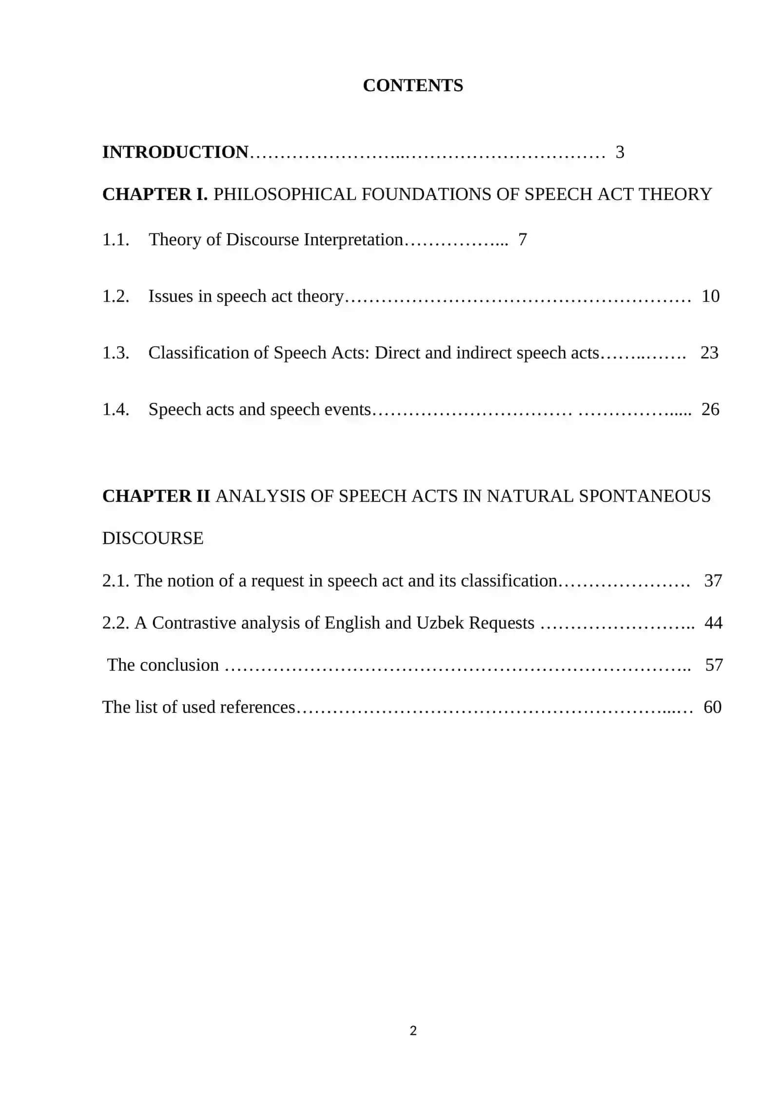 Speech acts in spontaneous discourse 2