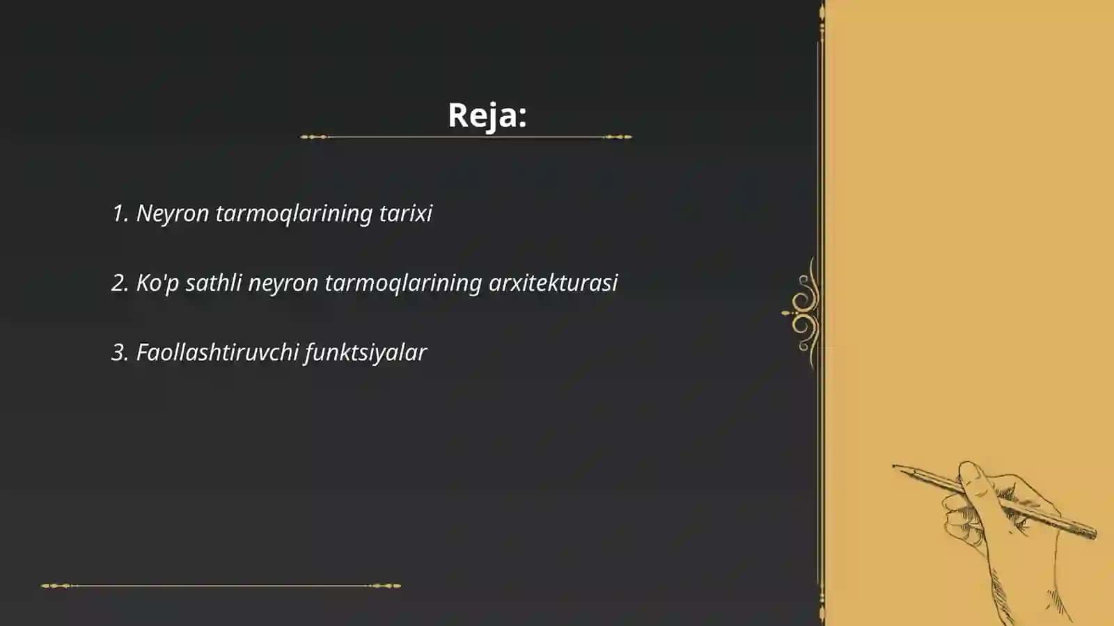 Ko'p sathli neyron tarmoqlari 2
