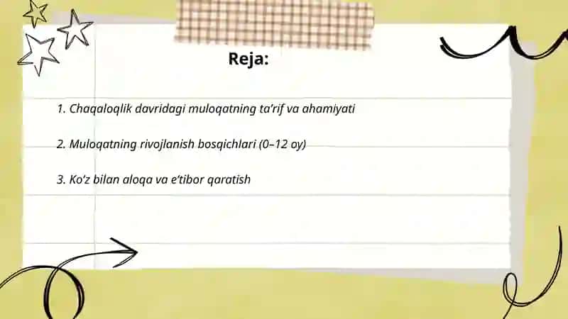 Chaqaloqlik davridagi muloqat 2