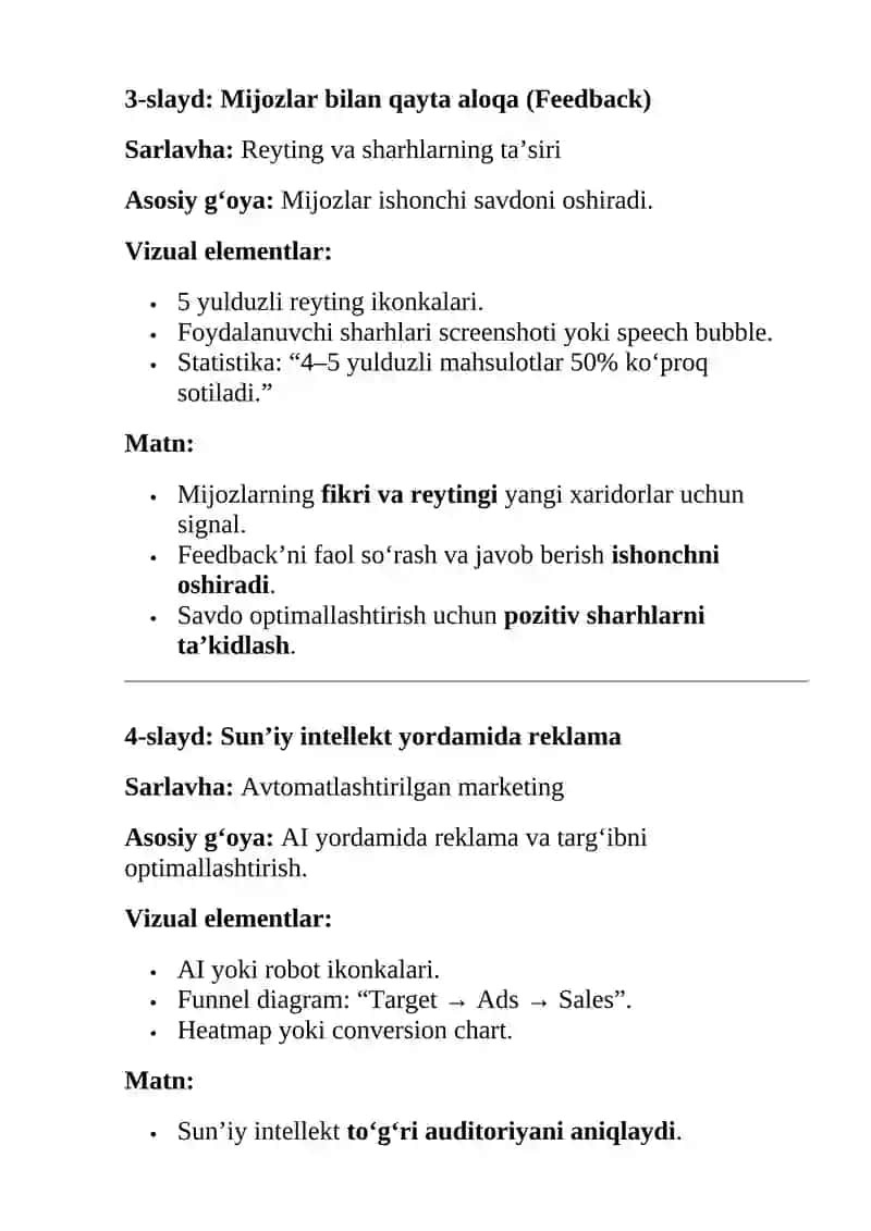 Mahsulot kartochkasi bilan ishlash 2