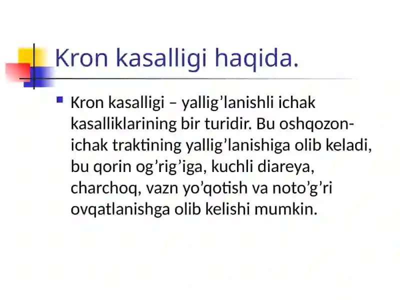 Kron kasalligi 2