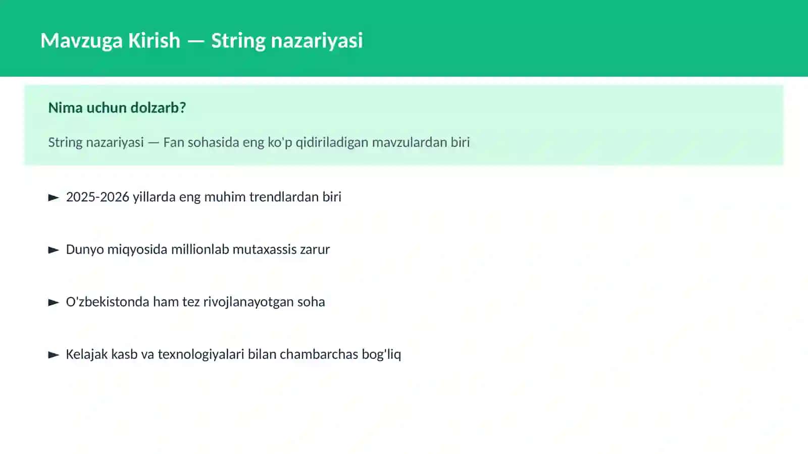 String nazariyasi 2