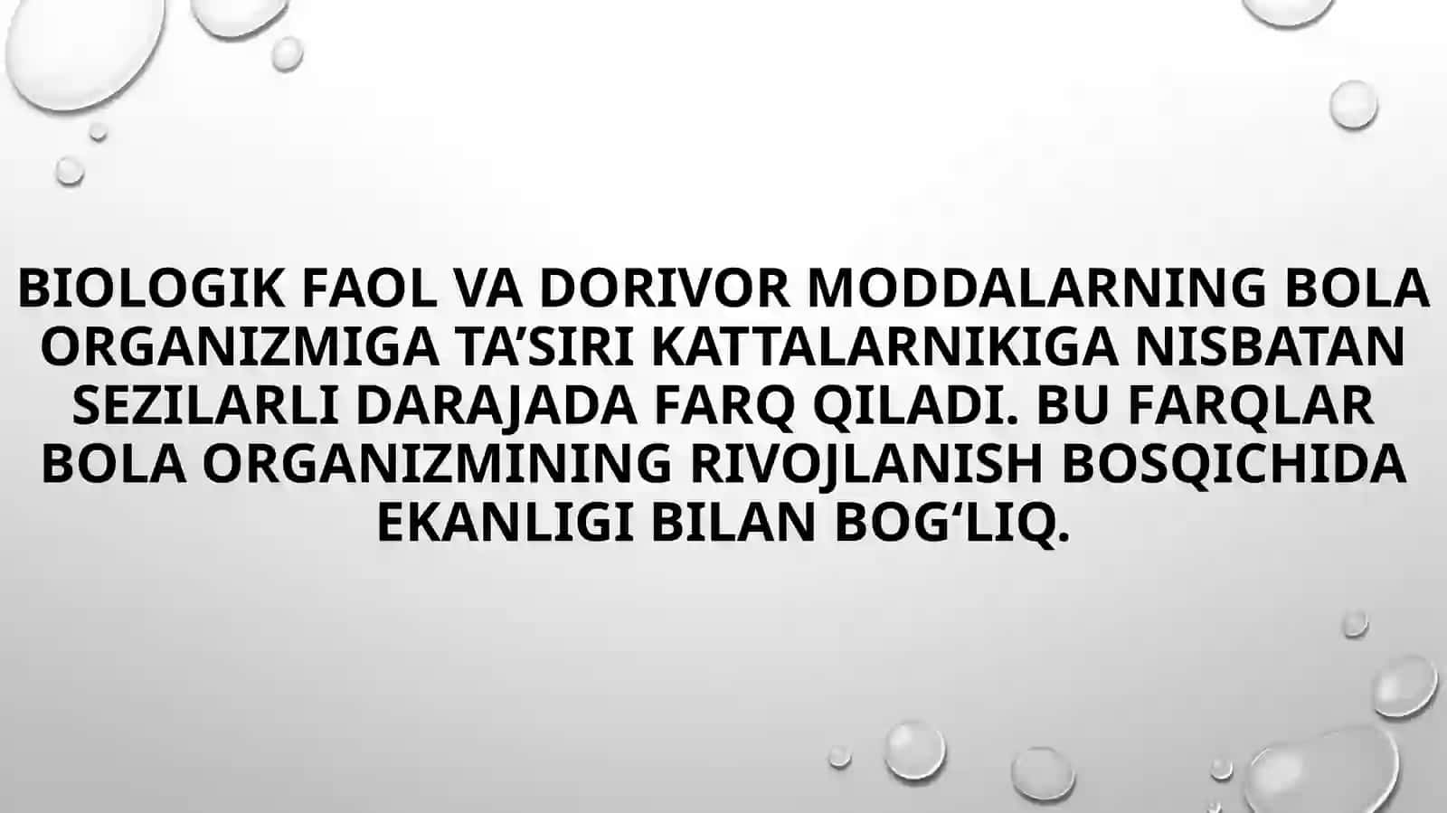 Biologik faol vazifalar 2