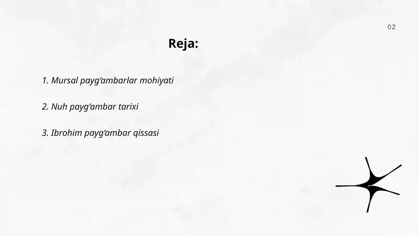 Mursal payg‘ambarlar tasnifi 2