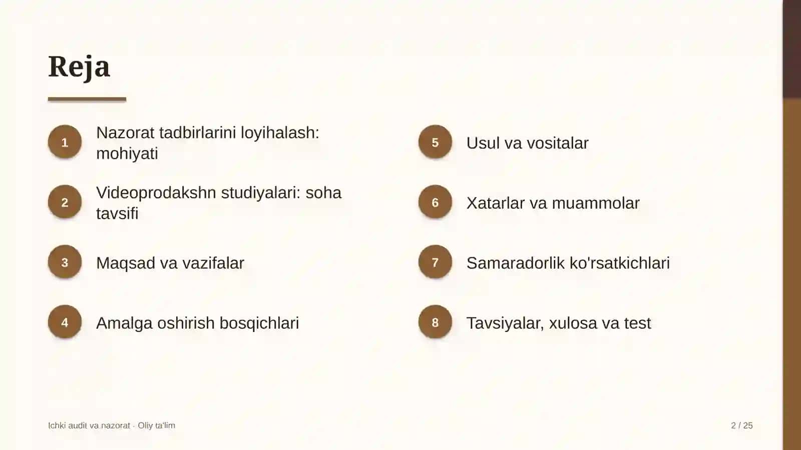 videoprodakshn studiyalarida nazorat tadbirlarini loyihalash 2354 2