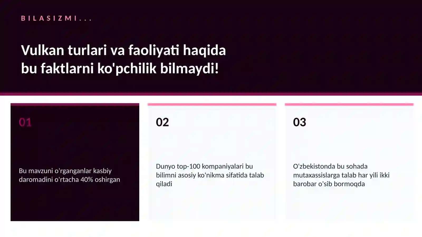 Vulkan turlari va faoliyati 2