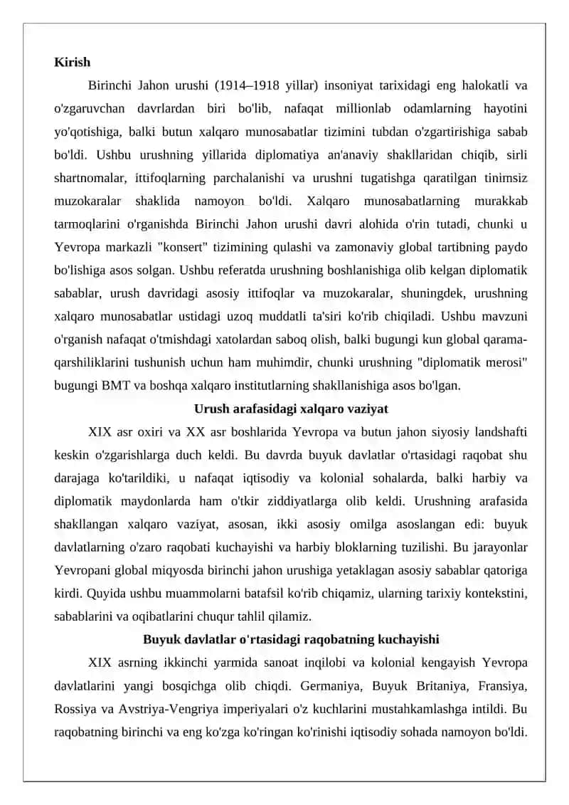 Birinchi Jahon urushi 2