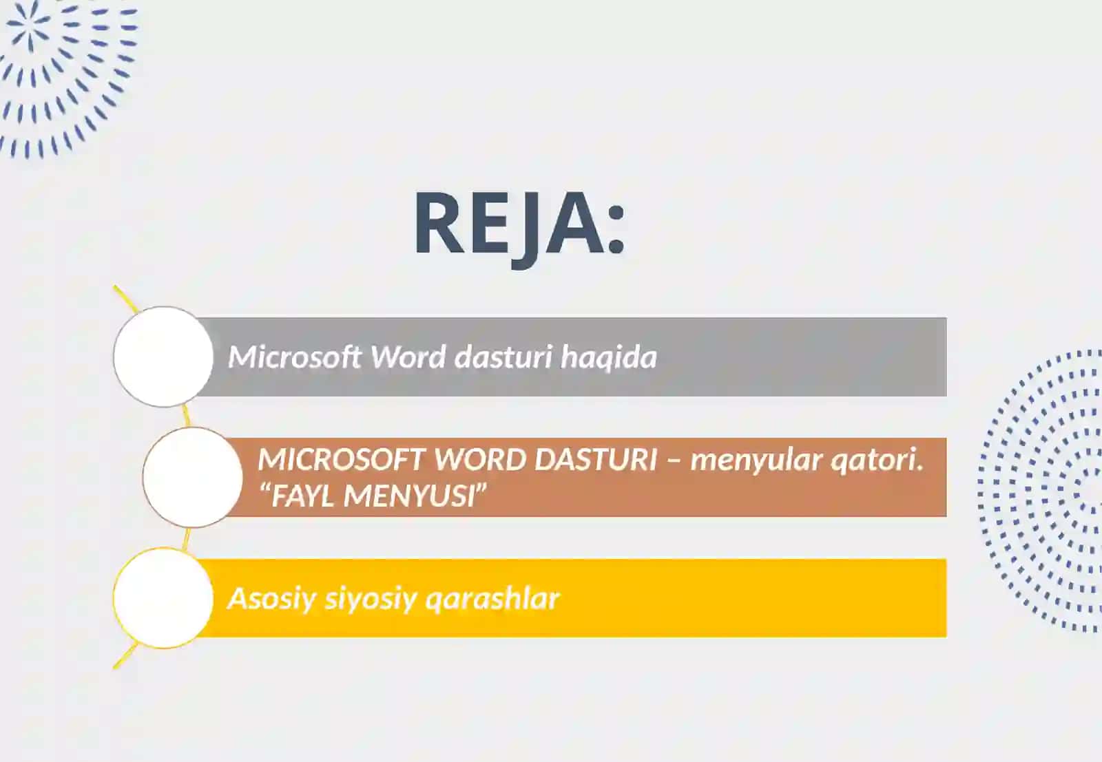 MS WORD DASTURI VA FAYL MENYUSI 2