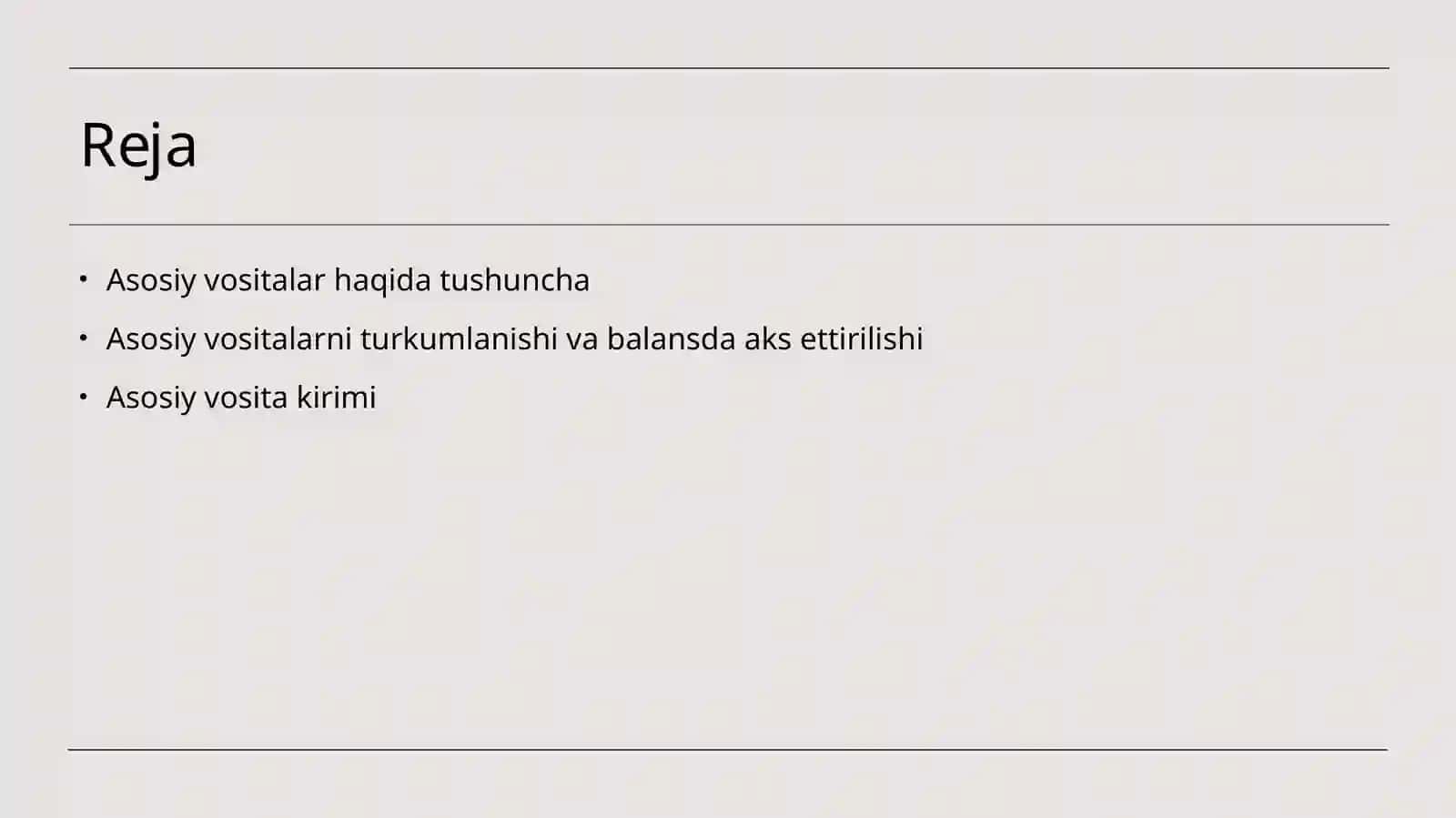 Asosiy vositalar hisobi 2