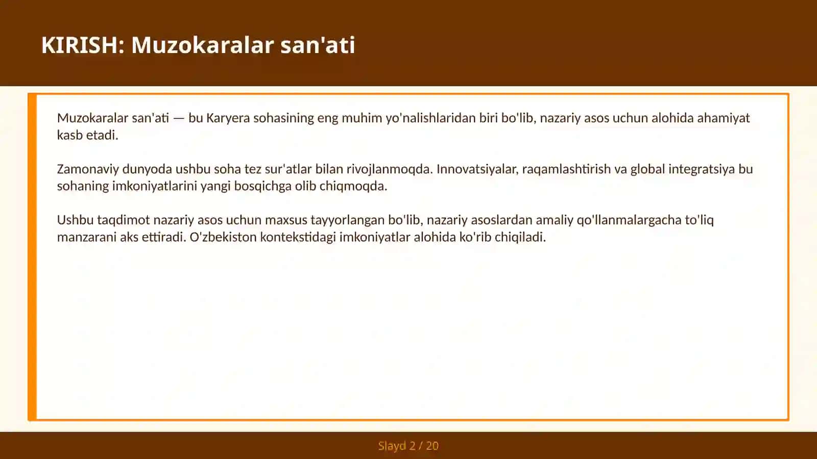 Muzokaralar San'ati 2