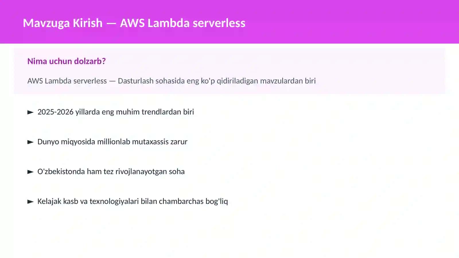 AWS Lambda serverless 2