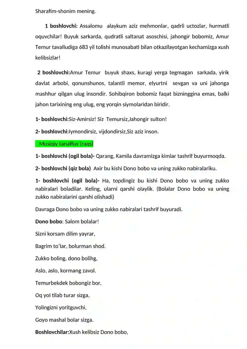 Amir Temur bobomiz 2