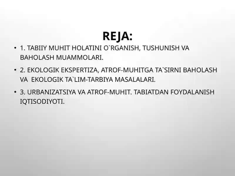 TABIATDAN UNIMLI FOYDALANISH 2