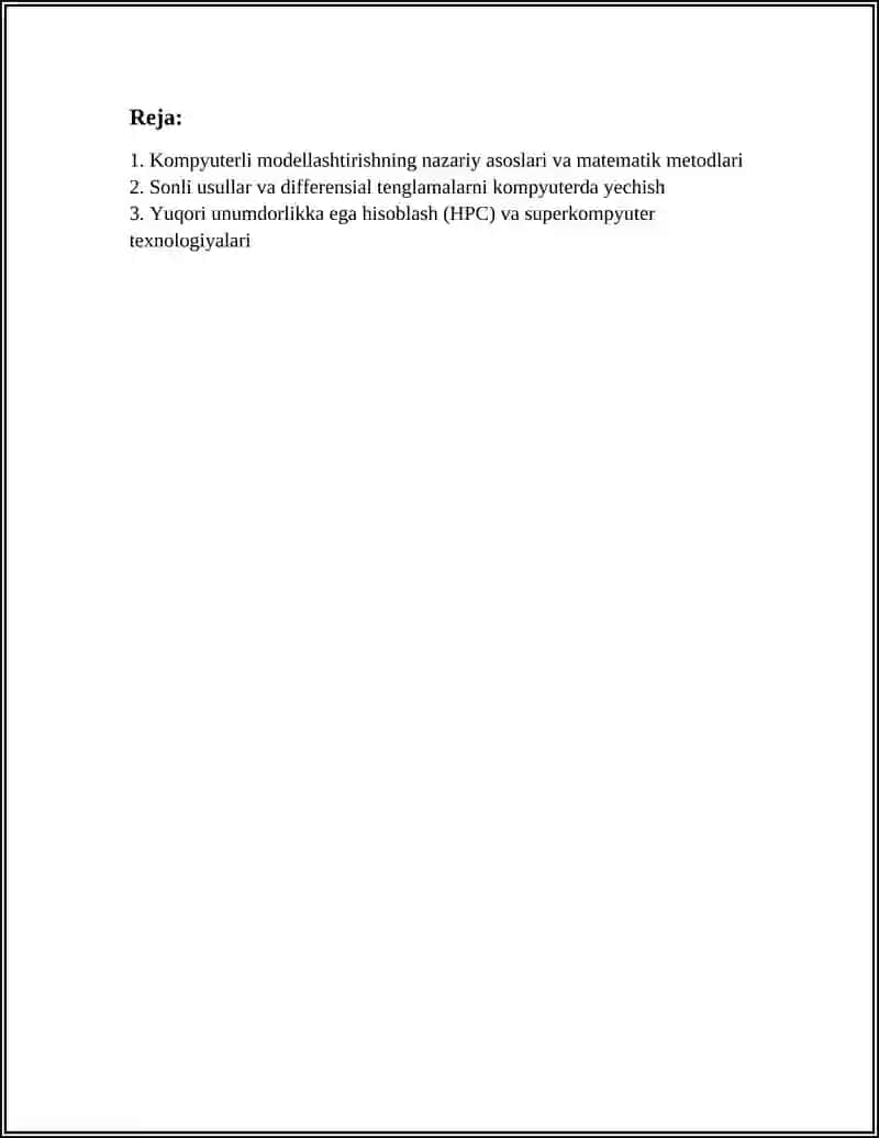 KOMPYUTERLI MODELLASHTIRISH VA UNING RIVOGLANISH TENDENSIYALARI 2