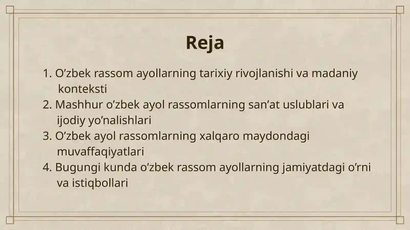 O’ZBEK RASSOM AYOLLARI 2