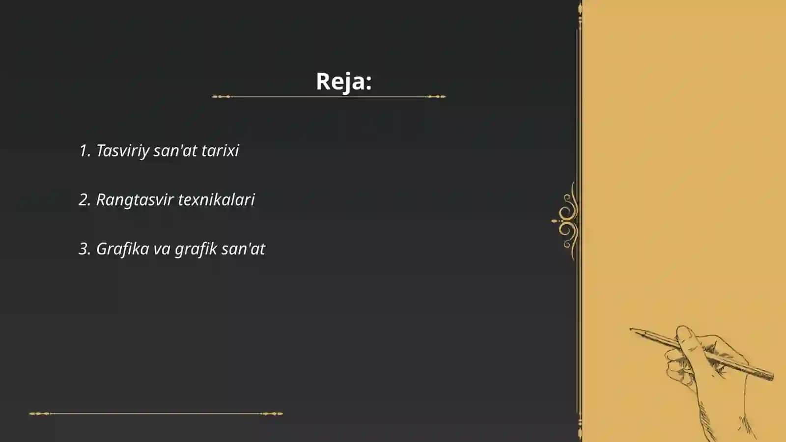Tasviriy faoliyatning asosiy turlari 2
