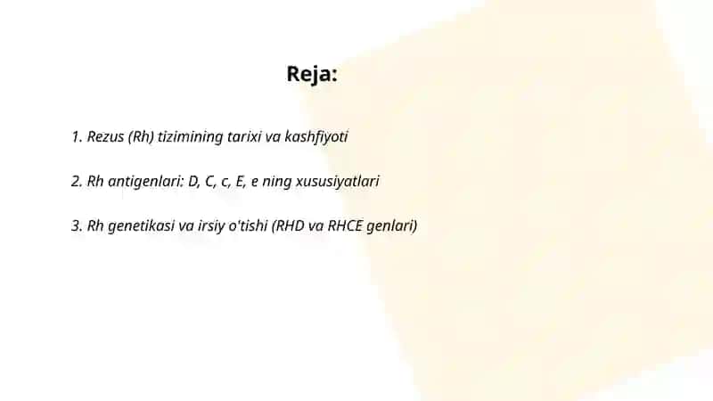 Rezus tizimi va aniqlash usullari 2