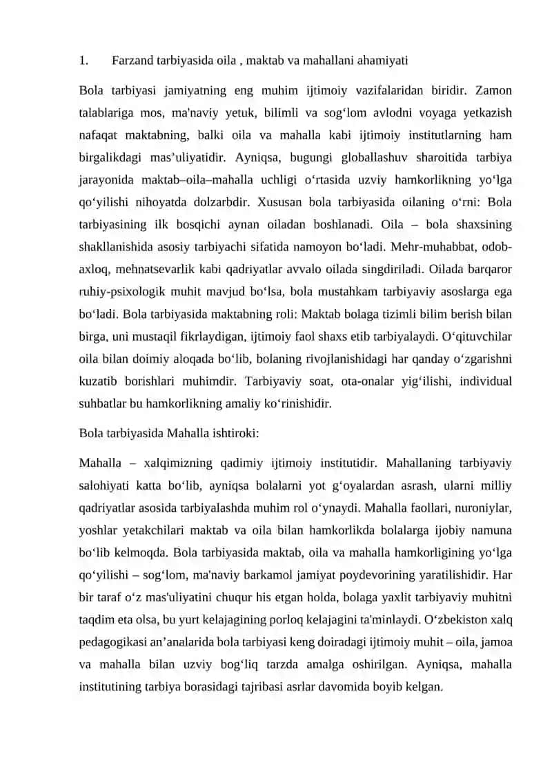 Oila, mahalla va maktabda milliy tarbiyani amalga oshirish 2