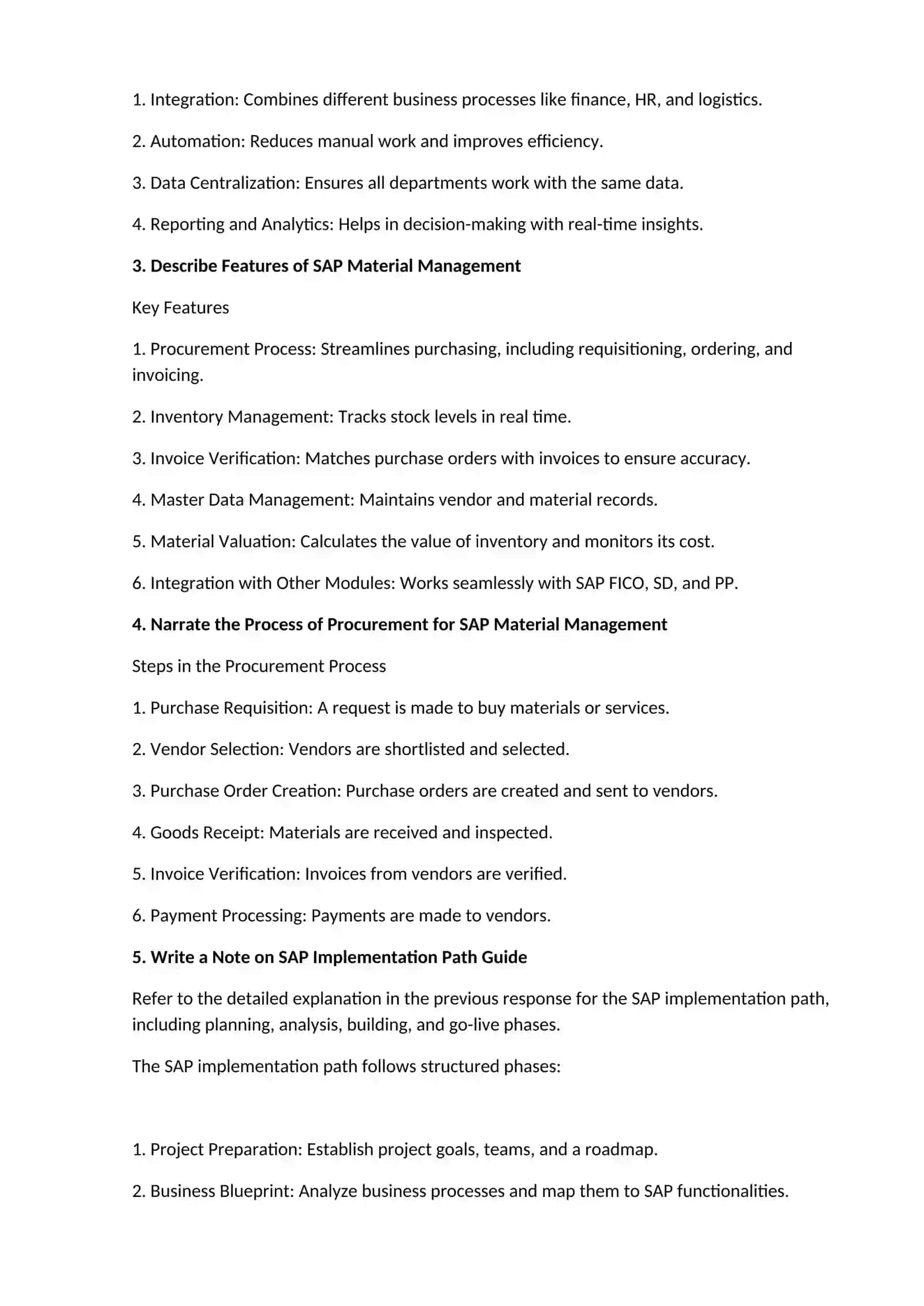 SAP Modules 2