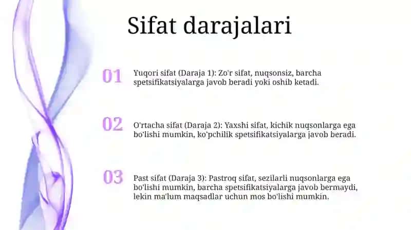 Arab Tilida Sifat Darajalari 2