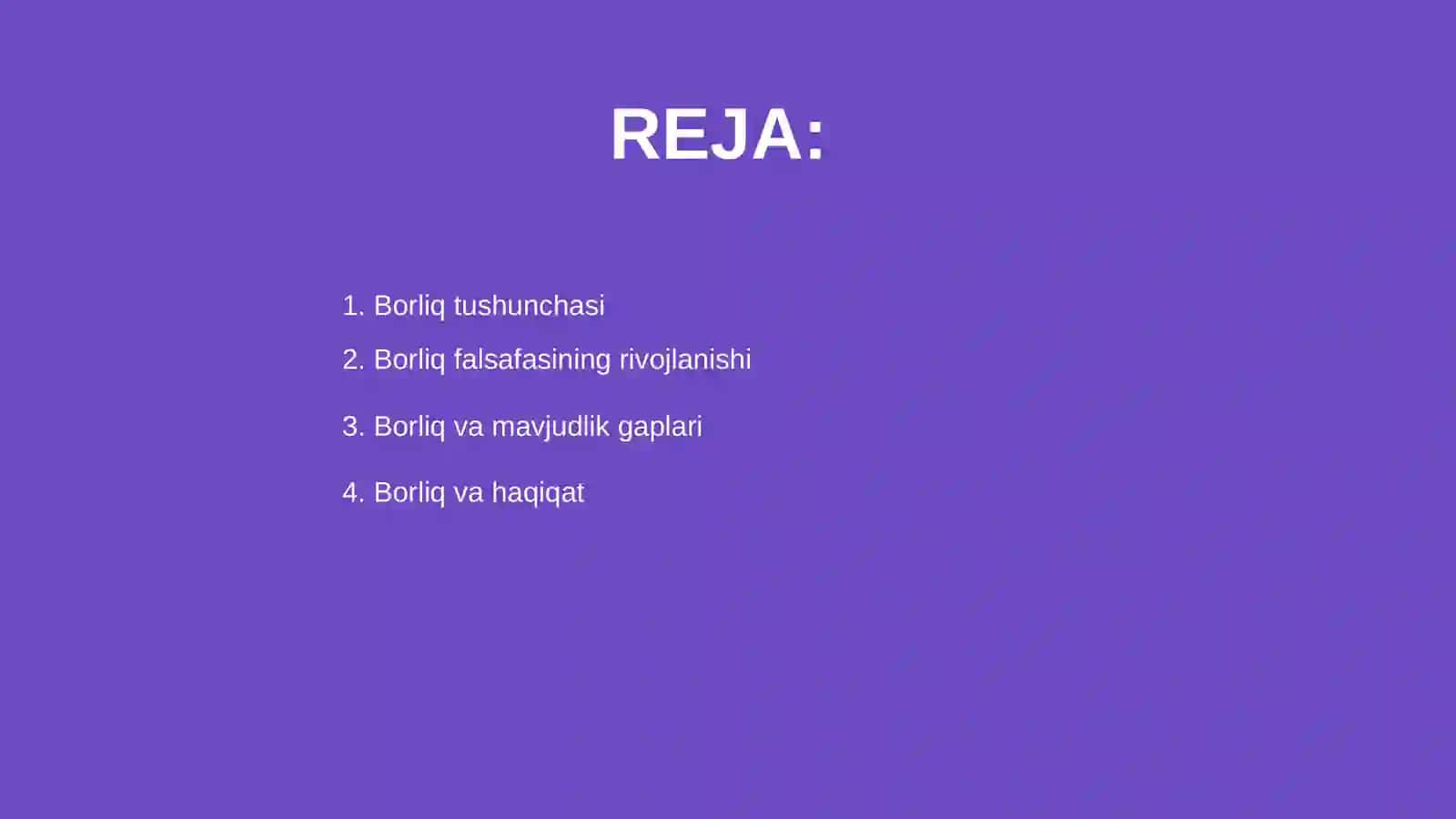 Borliq falsafasi 2
