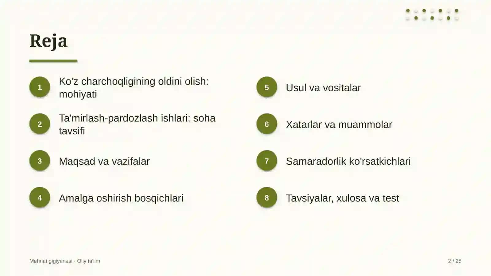 Ta'mirlash-pardozlash ishlarida ko'z charchoqligining oldini olish 2