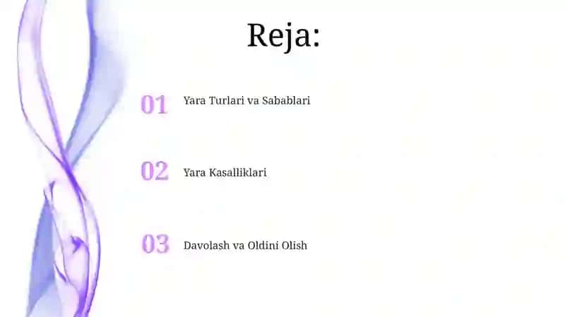 Yara Turlari va Sabablari 2