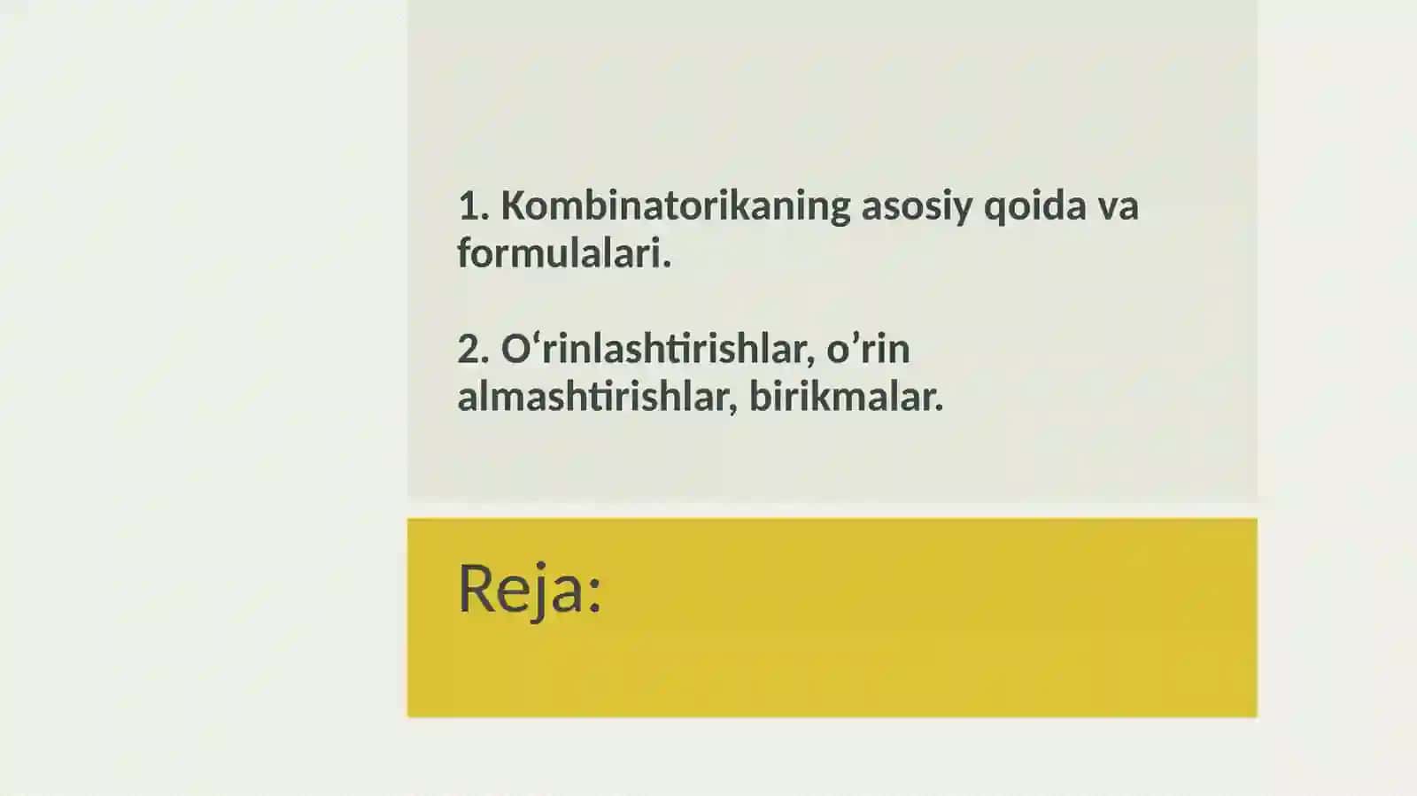 Kombinatorika elementlari 2