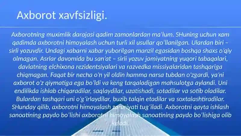 Axborot xavfsizligi 2