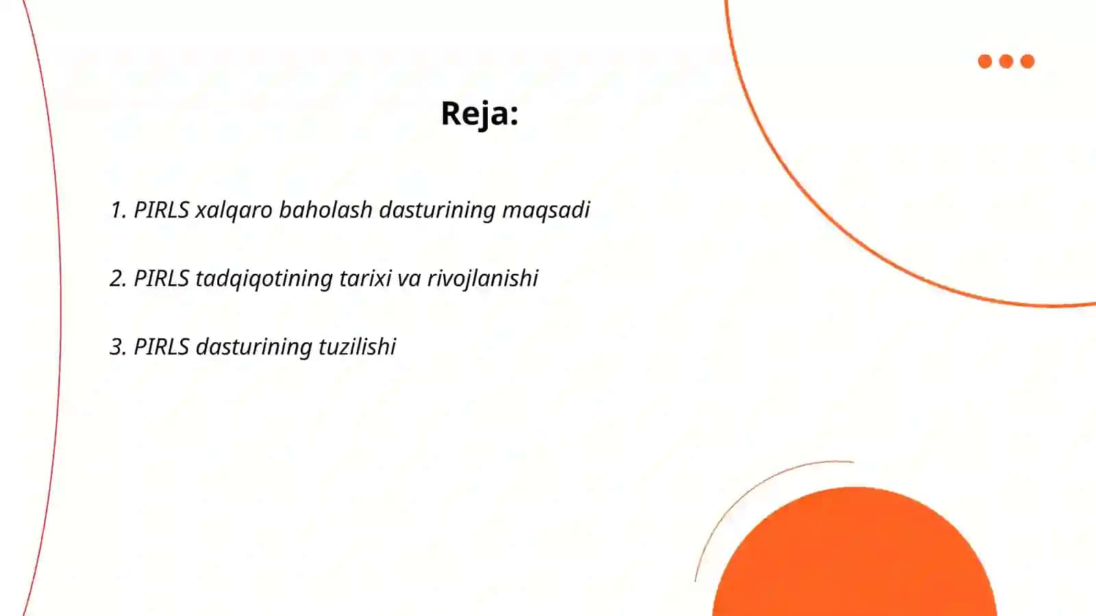 PIRLS xalqaro baholash dasturi 2