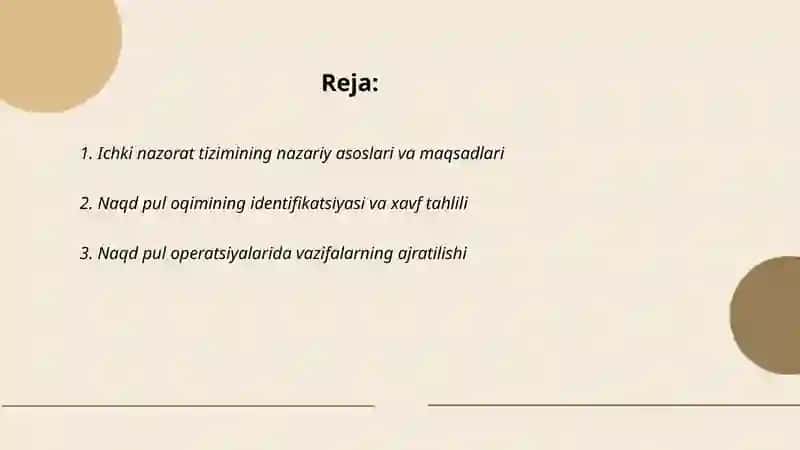 Ichki nazorat tizimi 2